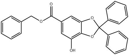 Galic Acid 3,4-Diphenylmethylene Ketal Benzyl Ester Structure