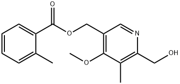 6-Hydroxymethyl-4-methoxy-5-methyl-3-pyridylmethanol o-Toluate Structure