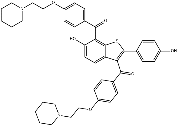 7-[4-(2-Piperidinyl)ethoxy]benzoyl Raloxifene 
(Raloxifene Impurity) Structure
