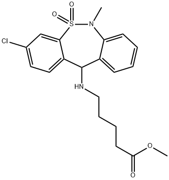 Tianeptine Metabolite MC5 Methyl Ester Structure