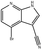 4-溴-1H-吡咯并[2,3-B]吡啶-3-甲腈, 1159982-14-5, 结构式