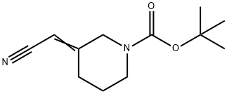 2-(1-Boc-3-Piperidinylidene)acetonitrile, 1159982-27-0, 结构式