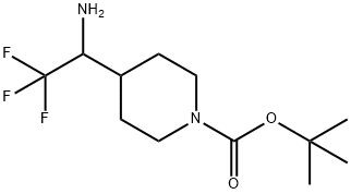 tert-Butyl 4-(2,2,2-trifluoro-1-aMinoethyl)piperidin-1-carboxylate Structure