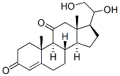 20,21-ジヒドロキシプレグナ-4-エン-3,11-ジオン 化学構造式