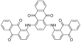 1,4-bis[(9,10-dihydro-9,10-dioxo-1-anthryl)amino]anthraquinone 结构式