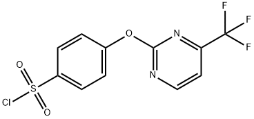 4-{[4-(Trifluoromethyl)pyrimidin-2-yl]oxy}benzenesulfonyl chloride Struktur