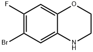 6-Bromo-7-fluoro-3,4-dihydro-2H-1,4-benzoxazine Struktur