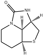 (2AR,7AS,7BS)-ヘキサヒドロ-2H-1-チア-3,4A-ジアザシクロペント[CD]インデン-4(3H)-オン 化学構造式