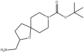 1-Oxa-8-azaspiro[4.5]decane-8-carboxylic acid, 2-(aMinoMethyl)-, 1,1-diMethylethyl ester, 1160246-90-1, 结构式