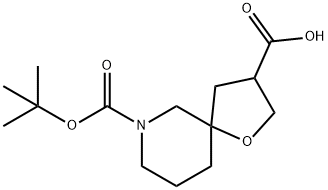 1-Oxa-7-azaspiro[4.5]decane-3,7-dicarboxylic acid, 7-(1,1-diMethylethyl) ester Struktur