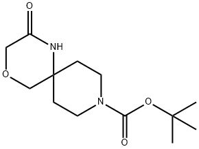 2-氧代-4-氧杂-1,9-二氮杂螺[5.5]十一烷-9-羧酸叔丁酯, 1160247-03-9, 结构式