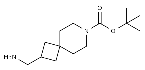 7-Azaspiro[3.5]nonane-7-carboxylic acid, 2-(aminomethyl)-, 1,1-dimethylethyl ester Structure