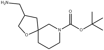 1-Oxa-7-azaspiro[4.5]decane-7-carboxylic acid, 3-(aMinoMethyl)-, 1,1-diMethylethyl ester, 1160247-18-6, 结构式