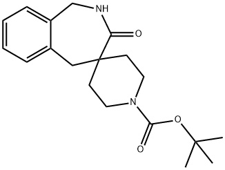 3-オキソ-1,2,3,5-テトラヒドロスピロ[ベンゾ[C]アゼピン-4,4'-ピペリジン]-1'-カルボン酸TERT-ブチル 化学構造式