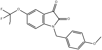 1-(4-Methoxybenzyl)-5-trifluoromethoxyisatin Struktur