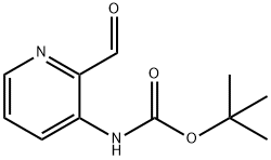 (2-ホルミル-ピリジン-3-イル)-カルバミン酸 TERT-ブチル エステル 化学構造式