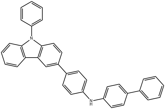 N-(4-(9-苯基咔唑-3-基)苯基)联苯-4-胺, 1160294-96-1, 结构式