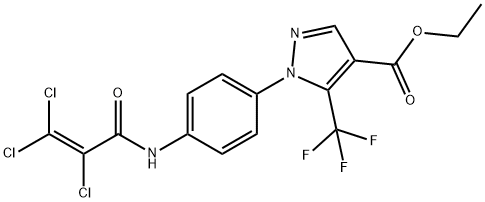 1-[4-[(2,3,3-Trichloro-1-oxo-2-propen-1-yl)amino]phenyl]-5-(trifluoromethyl)-1H-pyrazole-4-carboxylicacid Structure