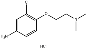 N-[2-(4-アミノ-2-クロロフェノキシ)エチル]-N,N-ジメチルアミン二塩酸塩 化学構造式