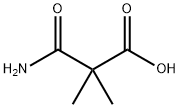 3-アミノ-2,2-ジメチル-3-オキソプロパン酸 化学構造式