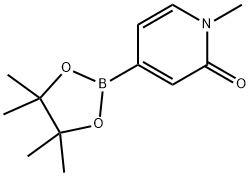 1-甲基-4-(4,4,5,5-四甲基-1,3,2-二氧硼戊烷-2-基)吡啶-2(1H) - 酮,1160790-84-0,结构式