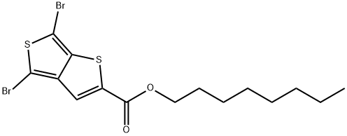 4,6-二溴噻吩[3,4-B]并噻吩-2-甲酸辛酯, 1160823-85-7, 结构式