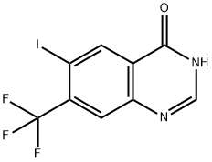 6-碘-7-(三氟甲基)-4(3H)-喹唑啉酮, 1160994-05-7, 结构式