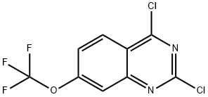 2,4-二氯-7-三氟甲氧基喹唑啉, 1160994-83-1, 结构式