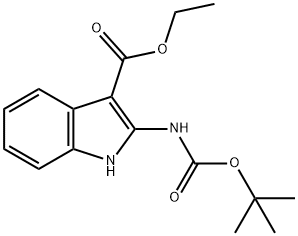 tert-Butyl 3-(ethoxycarbonyl)-1H-indol-2-ylcarbaMate Struktur