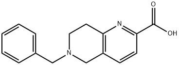 6-benzyl-5,6,7,8-tetrahydro-1,6-naphthyridine-2-carboxylic acid Structure