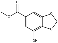 1,3-Benzodioxole-5-carboxylic acid, 7-hydroxy-, methyl ester Structure