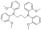 P,P,P',P'-tetrakis-(o-methoxyphenyl)propane-1,3-diphosphine Struktur
