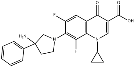 116169-42-7 3-Quinolinecarboxylic acid, 1,4-dihydro-7-(3-amino-3-phenyl-1-pyrrolid inyl)-1-cyclopropyl-6,8-difluoro-4-oxo-