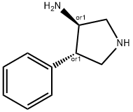 (3S,4R)-4-PHENYLPYRROLIDIN-3-AMINE 结构式