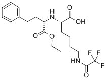 N2-(1S-Ethoxycarbonyl-3-phenylpropyl)-N6-trifluoroacetyl-L-lysine Struktur