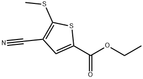 4-氰基-5-甲硫基噻吩-2-甲酸乙酯 结构式