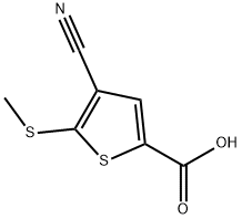 4-氰基-5-(甲硫基)噻吩-2-羧酸, 116170-85-5, 结构式