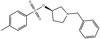 (R)-1-Benzyl-3-[(p-tolylsulfonyl)oxy]pyrrolidine 化学構造式