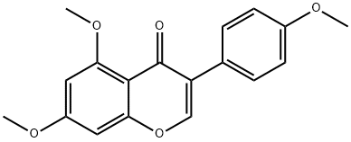 5,7-二甲氧基-3-(4-甲氧基苯基)-4H-色烯-4-酮, 1162-82-9, 结构式