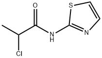 2-氯-N-噻唑-2-基-丙酰胺, 116200-98-7, 结构式