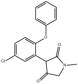 3-(5-chloro-2-phenoxyphenyl)-1-Methylpyrrolidine-2,4-dione Struktur