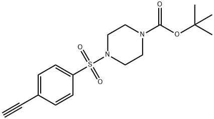 4-((4-乙炔基苯基)磺酰基)哌嗪-1-羧酸叔丁酯, 1162257-02-4, 结构式