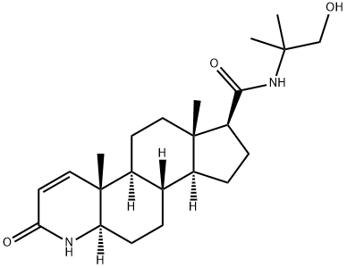 (5ALPHA,17BETA)-N-(2-HYDROXY-1,1-DIMETHYLETHYL)-3-OXO-4-AZAANDROST-1-ENE-17-CARBOXAMIDE Struktur