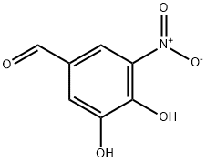 3-Nitro-4,5-dihydroxybenzaldehyde Struktur