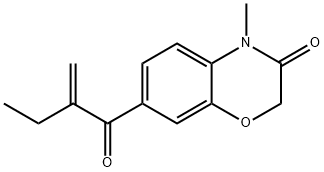 4-methyl-7-(2-methylene-1-oxobutyl)-2H-1,4-benzoxazin-3(4H)-one Structure