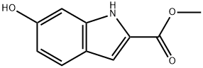 6-ヒドロキシ-1H-インドール-2-カルボン酸メチル 化学構造式