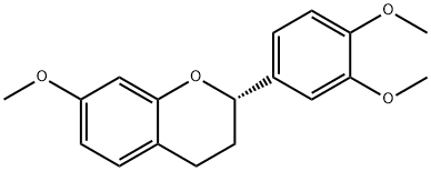 3,4,7-トリメトキシフラバノン 化学構造式