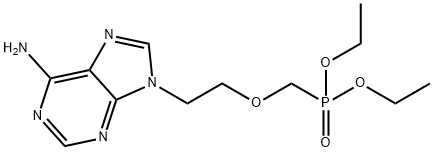 [[2-(6-アミノ-9H-プリン-9-イル)エトキシ]メチル]ホスホン酸ジエチル 化学構造式