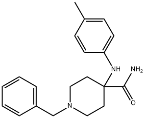 1-BENZYL-4-(P-TOLUIDINO)PIPERIDINE-4-CARBOXAMIDE, 1164-72-3, 结构式