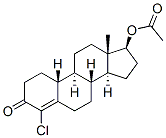 17β-(アセチルオキシ)-4-クロロエストラ-4-エン-3-オン 化学構造式